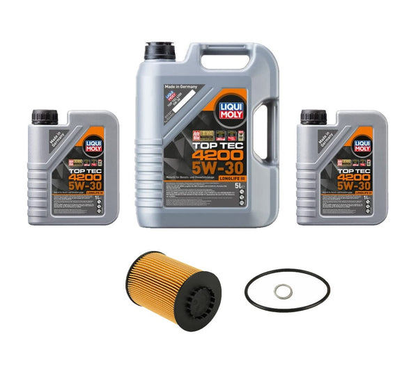 Oil Service Kit - Liqui Moly TOP TEC 4200 SAE 5W-30 (7L) - Porsche / V6 3.6L / 958 / Cayanne